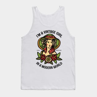 I'm a Vintage Girl in a Modern World Tank Top